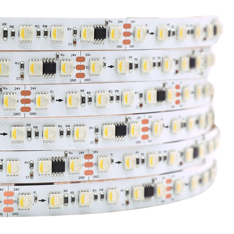 24V UCS2904 5050 4in1 RGBW Addressable LED Strip Lighting